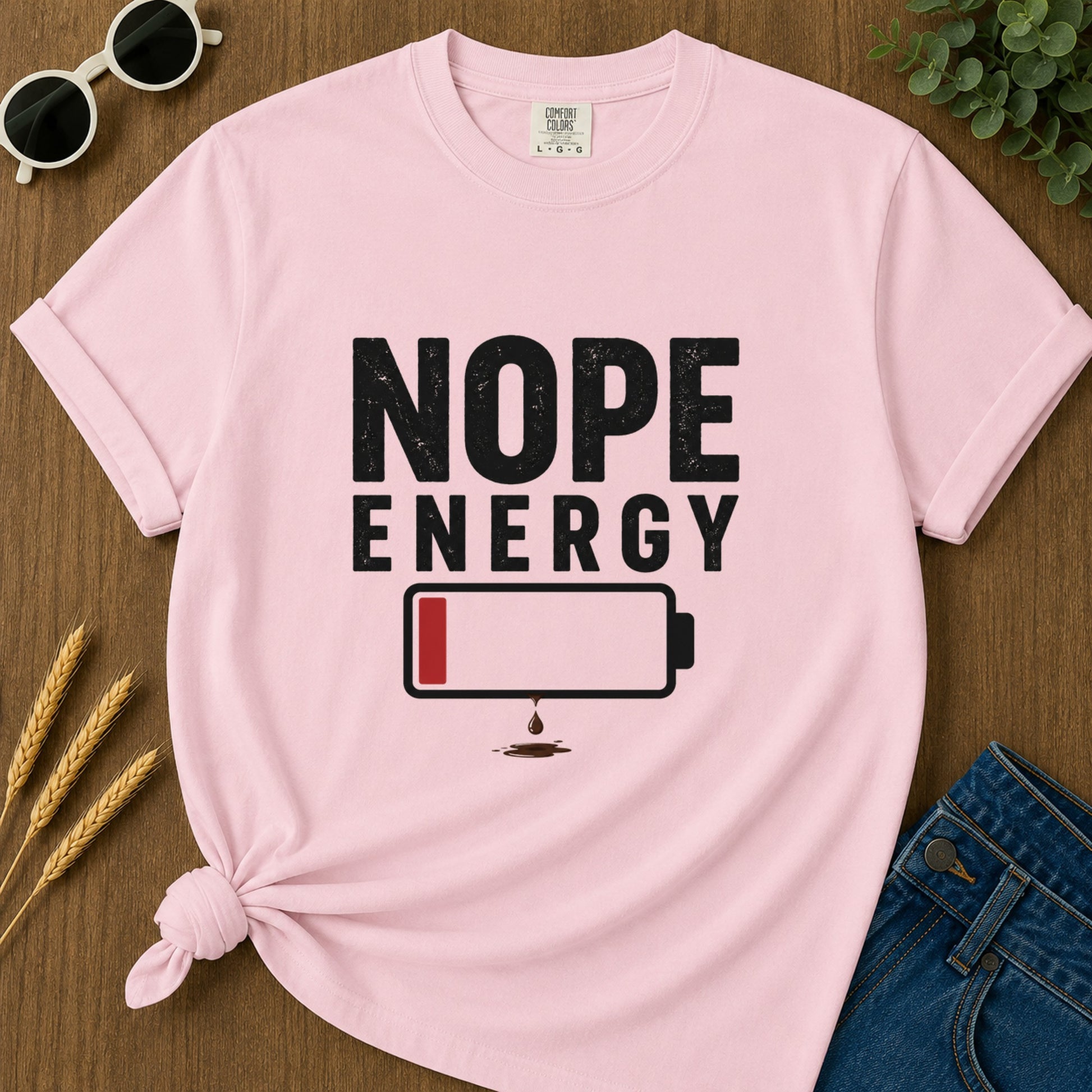 Nope Energy T-Shirt - Blossom