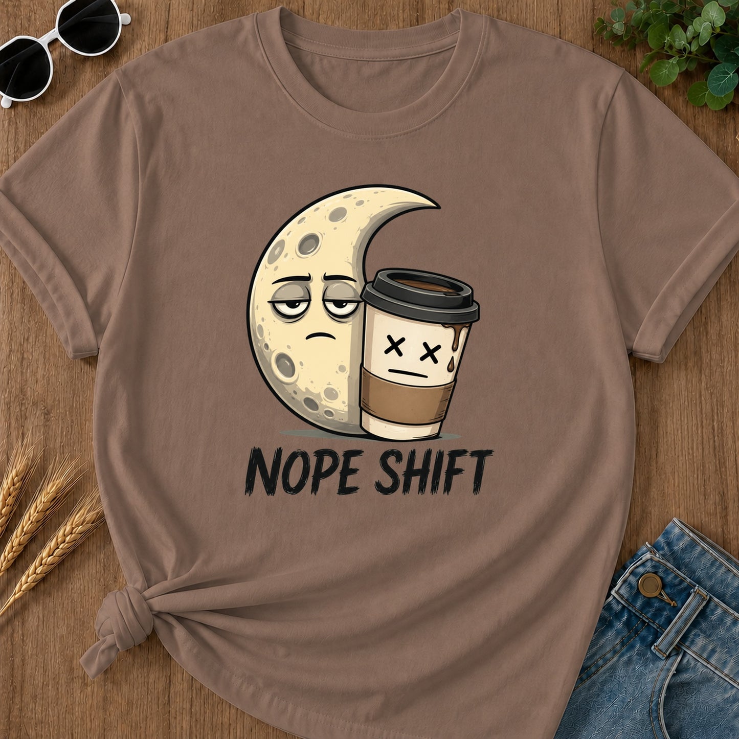 Nope Shift T-Shirt - Espresso