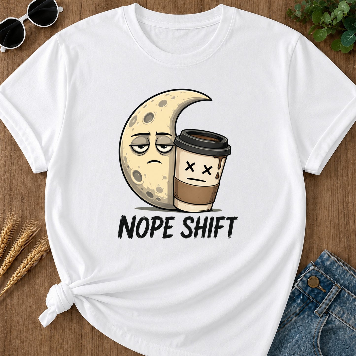Nope Shift T-Shirt - White