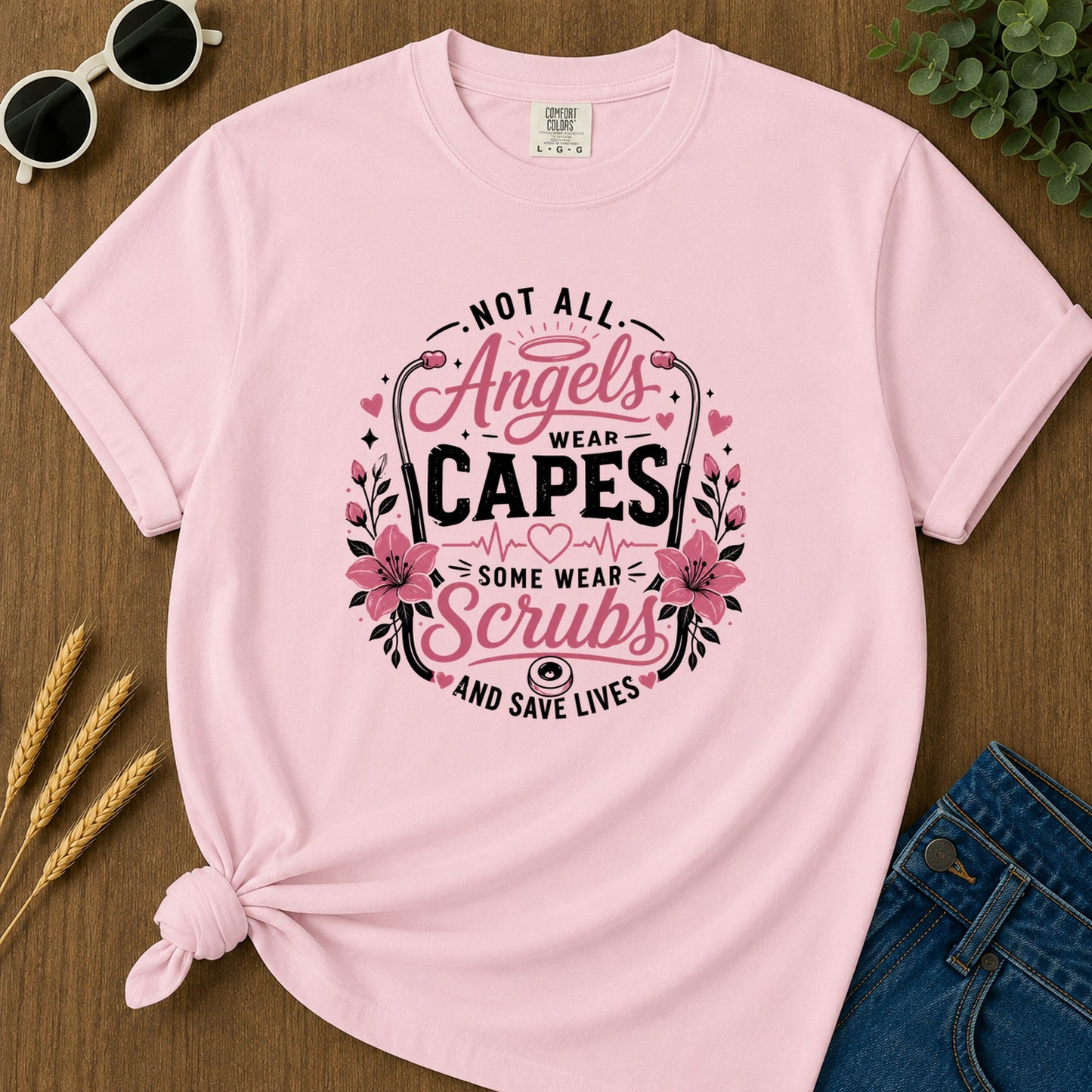 Not All Angels Wear Capes T-Shirt - Blossom