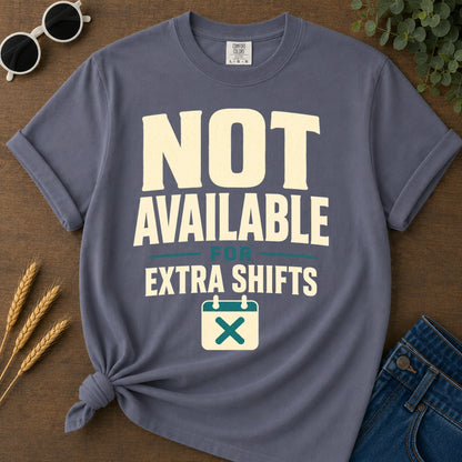 Not Available Extra Shifts T-Shirt - Navy