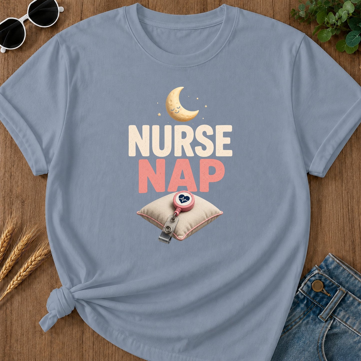 Nurse Nap T-Shirt - Blue Jean