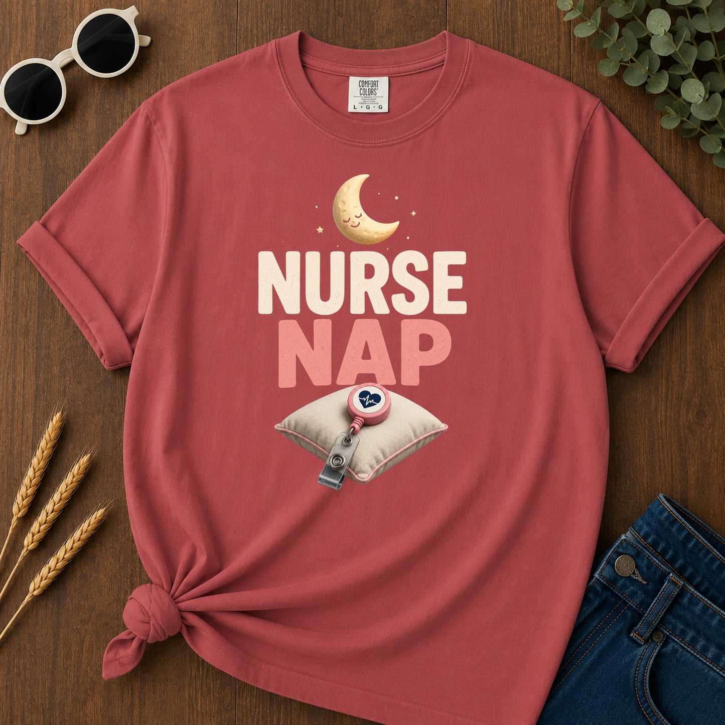 Nurse Nap T-Shirt - Crimson