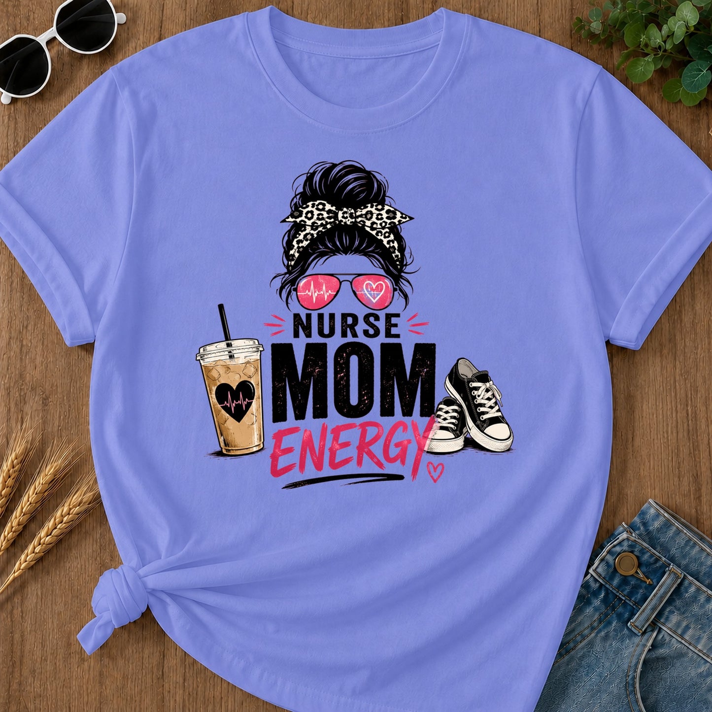 Nurse Verg T-Shirt - Flo Blue