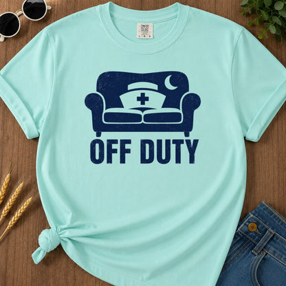 Off Duty T-shirt - Chalky Mint Mockup