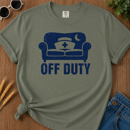 Off Duty T-shirt - Moss Mockup