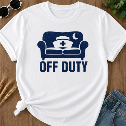 Off Duty T-shirt - White Mockup
