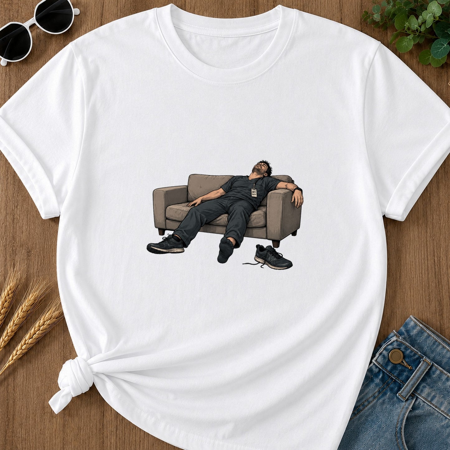 Off Duty Couch T-Shirt - White