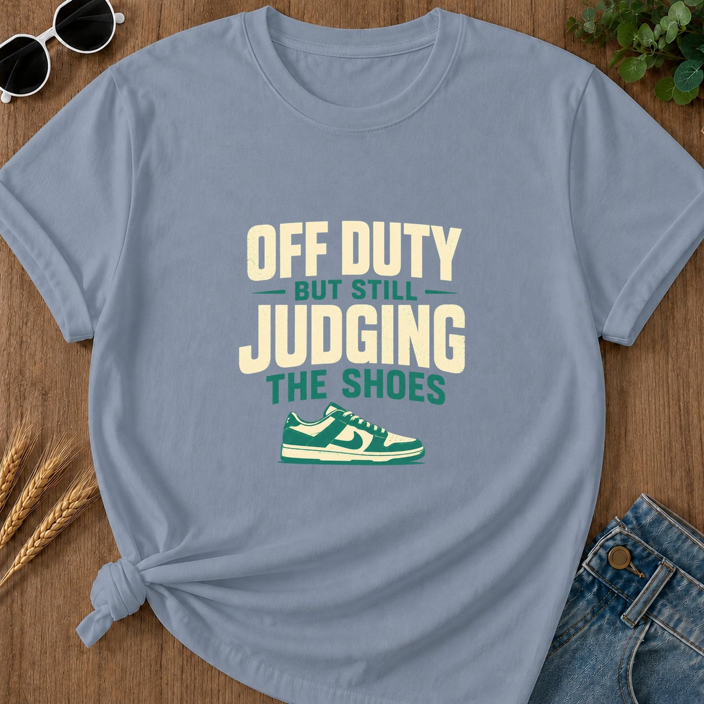Off Duty Judging T-Shirt - Blue Jean