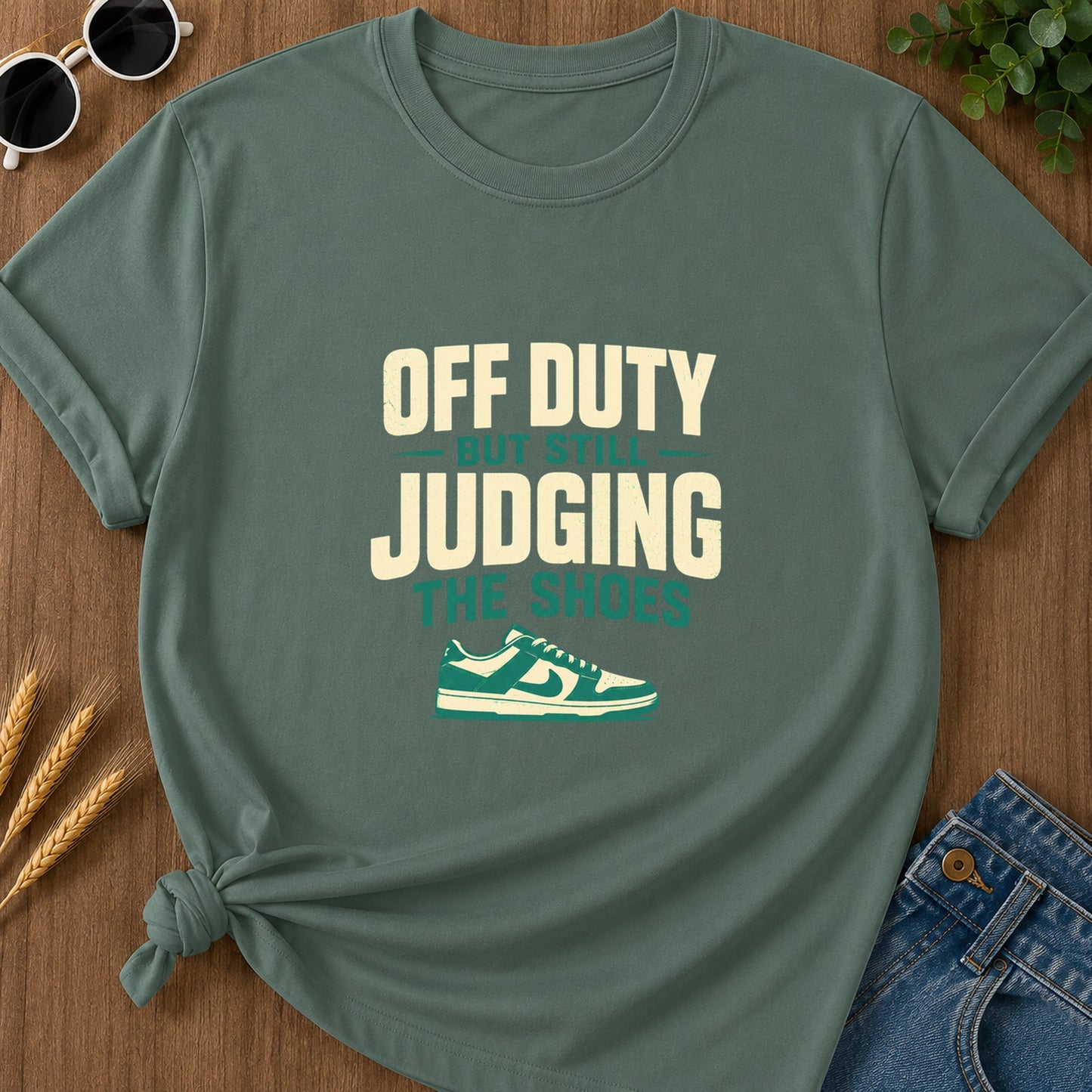 Off Duty Judging T-Shirt - Blue Spruce