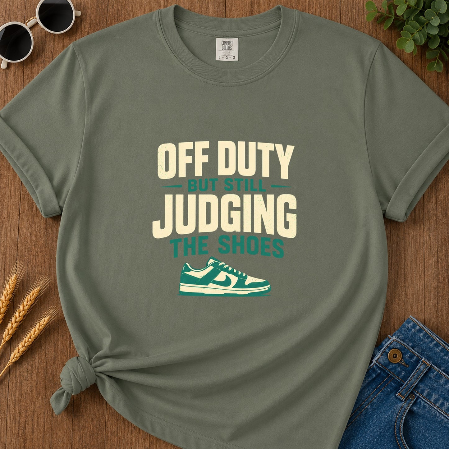 Off Duty Judging T-Shirt - Moss