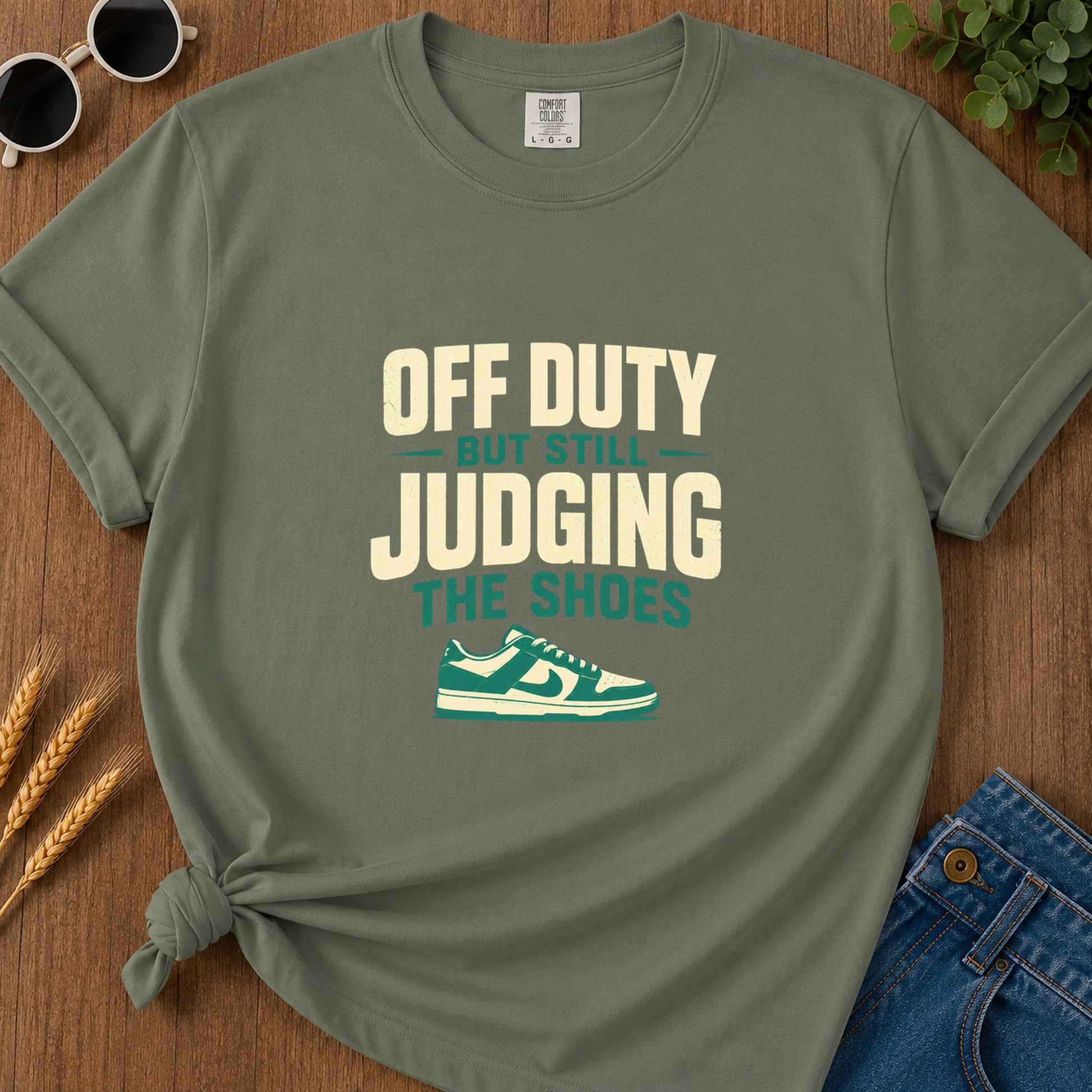 Off Duty Judging T-Shirt - Moss