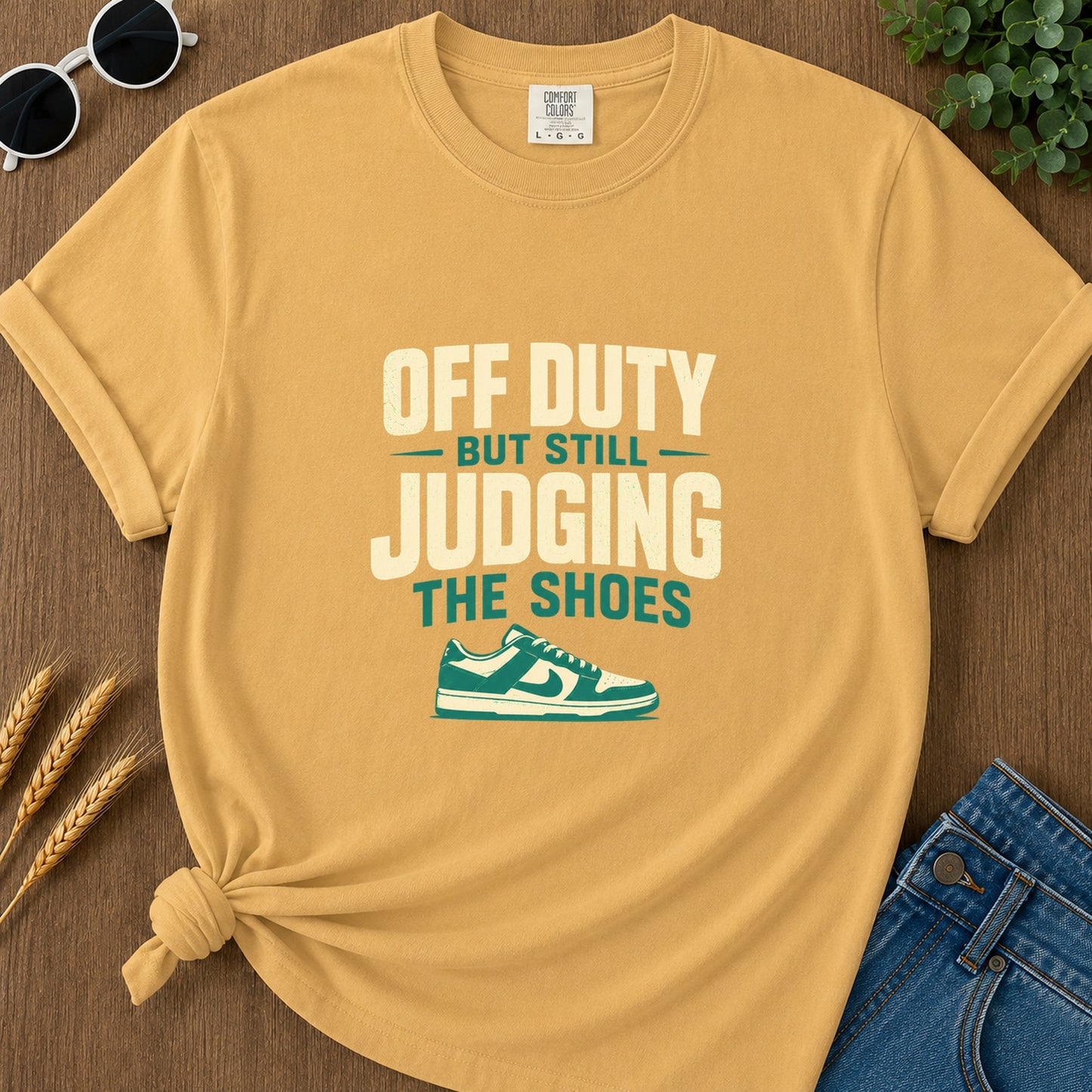 Off Duty Judging T-Shirt - Mustard