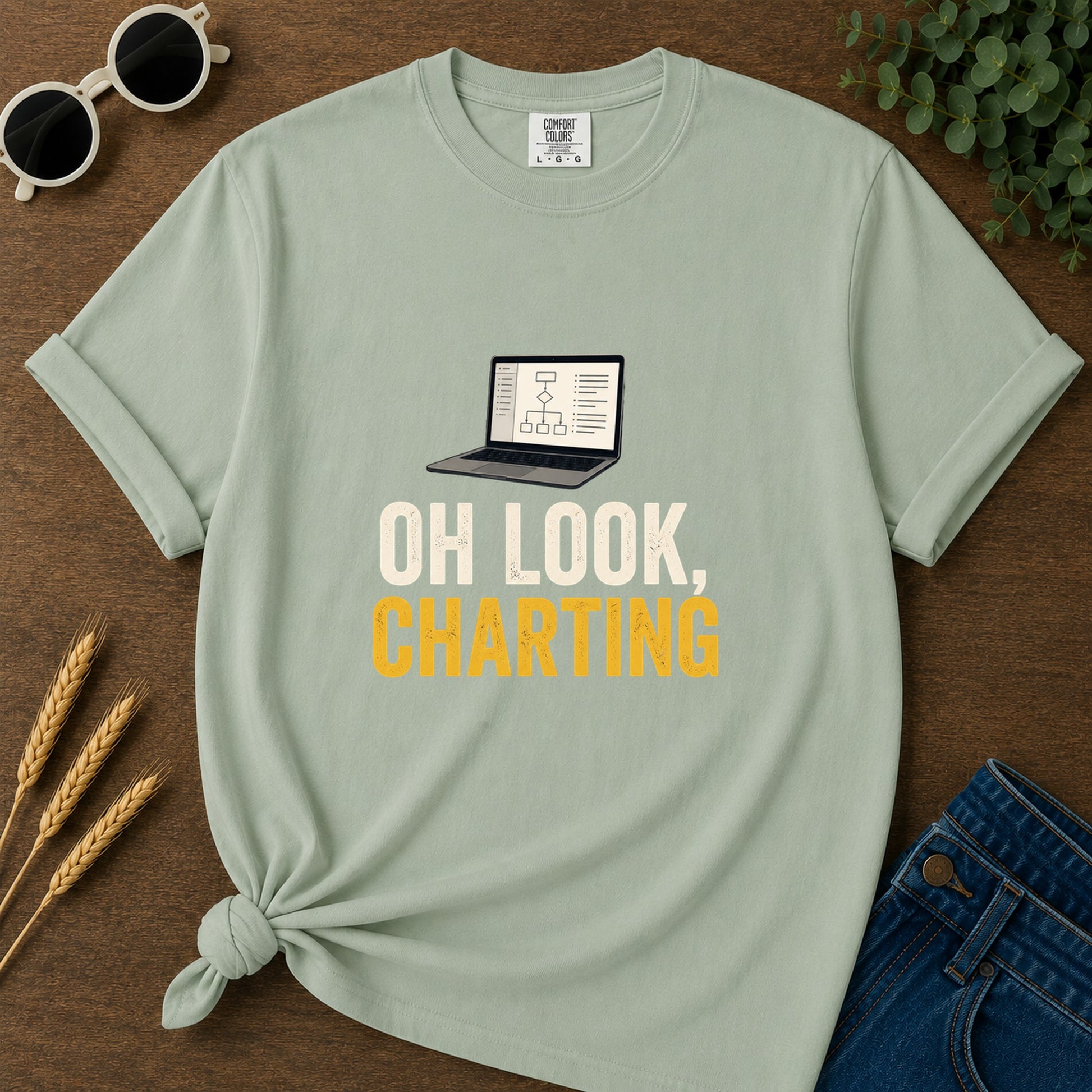 Oh Look Charting T-Shirt - Bay