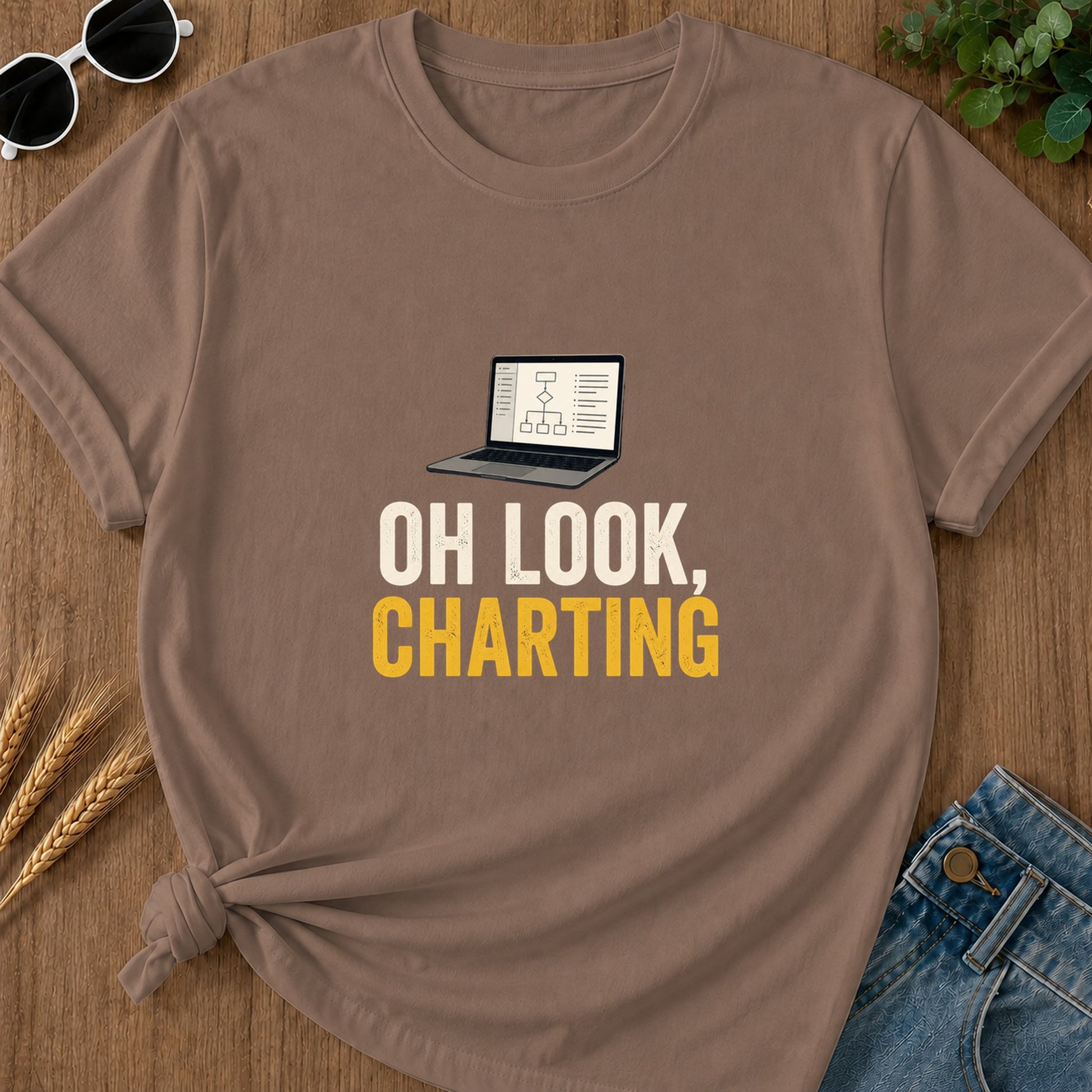 Oh Look Charting T-Shirt - Espresso