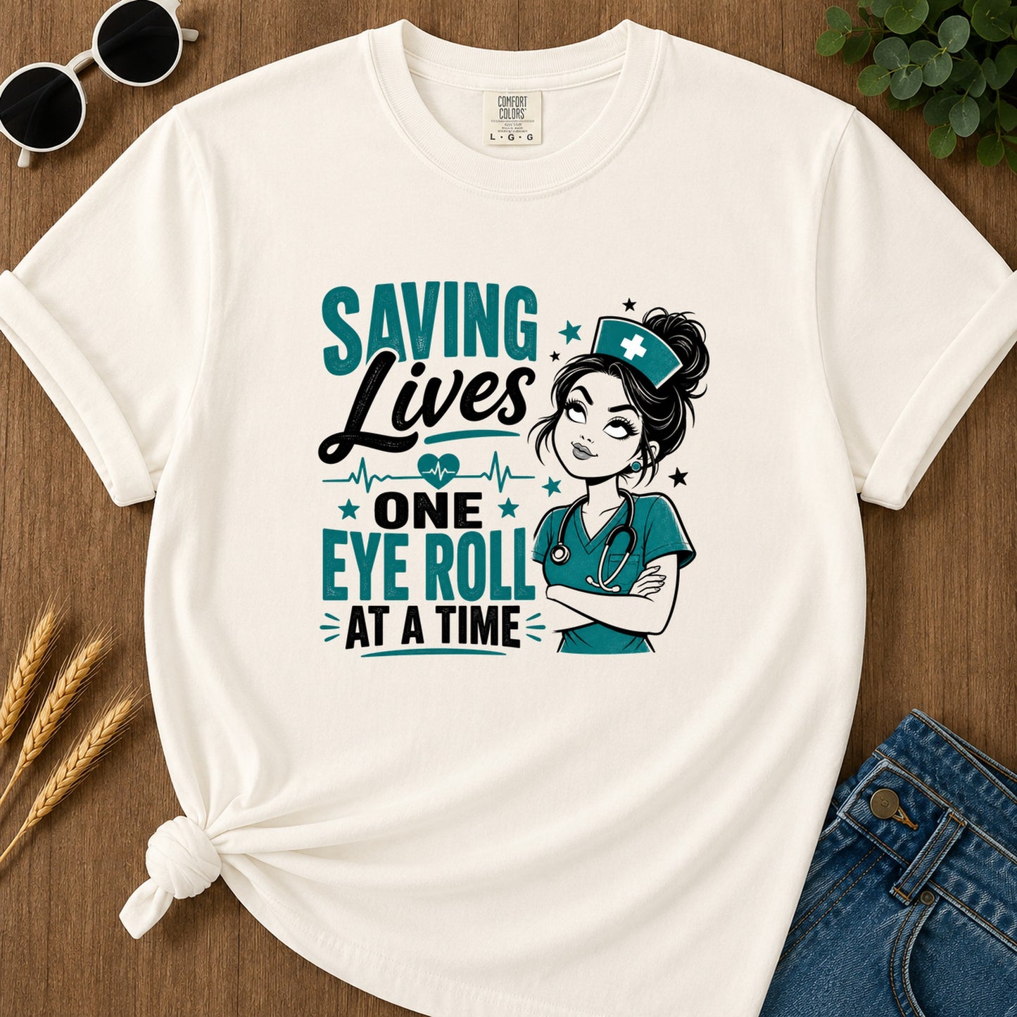 One Eye Roll At A Time T-Shirt - Ivory
