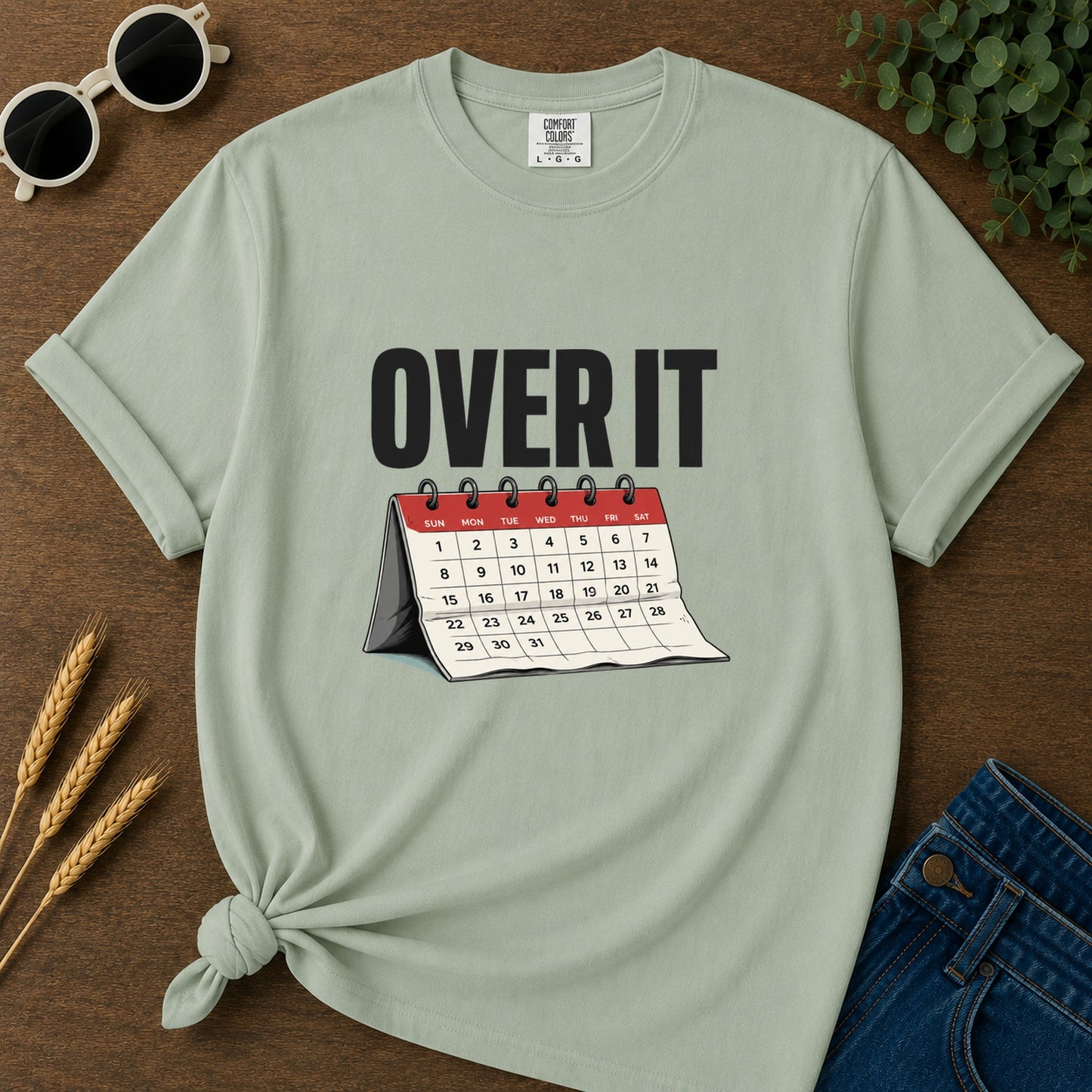 Overtime Calendar T-Shirt - Bay