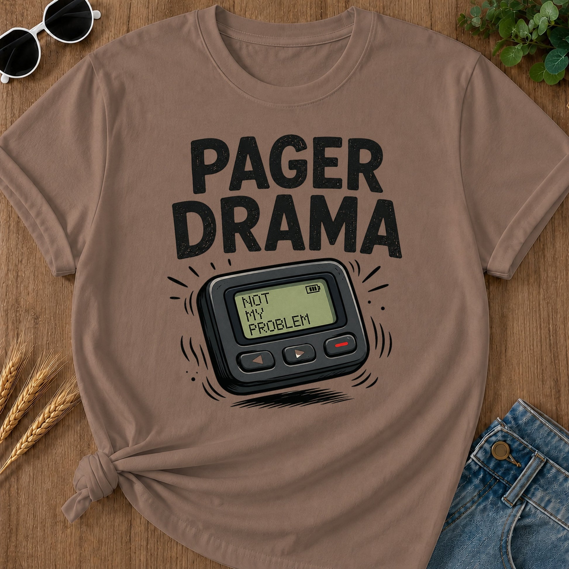Pager Drama T-Shirt - Espresso