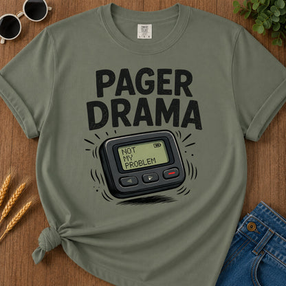 Pager Drama T-Shirt - Moss