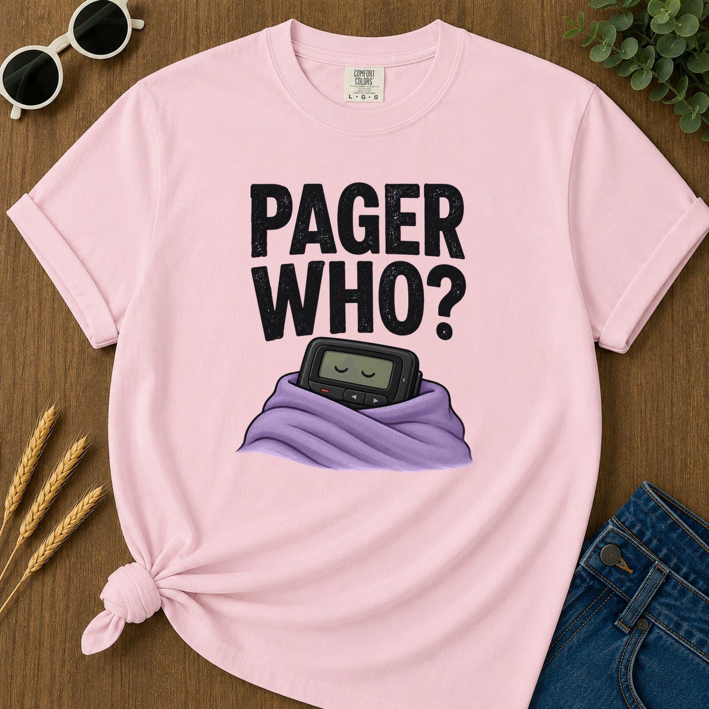 Pager Who T-Shirt - Blossom
