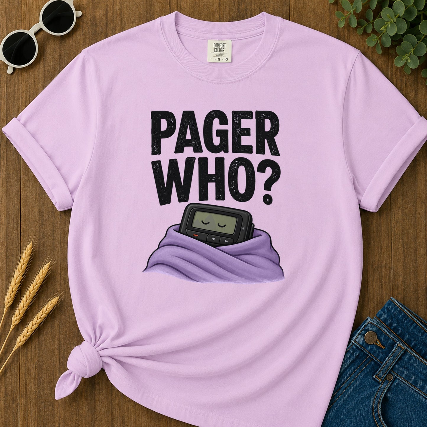 Pager Who T-Shirt - Orchid