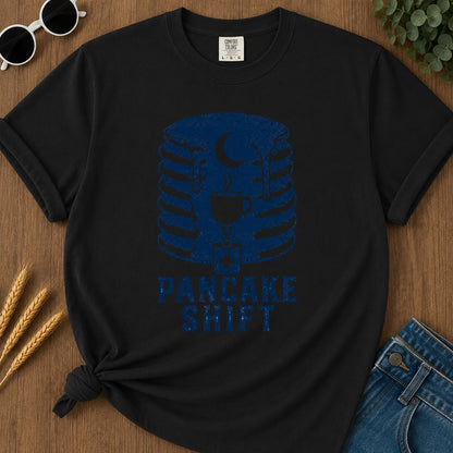 Pancake Shift T-shirt - Black Mockup