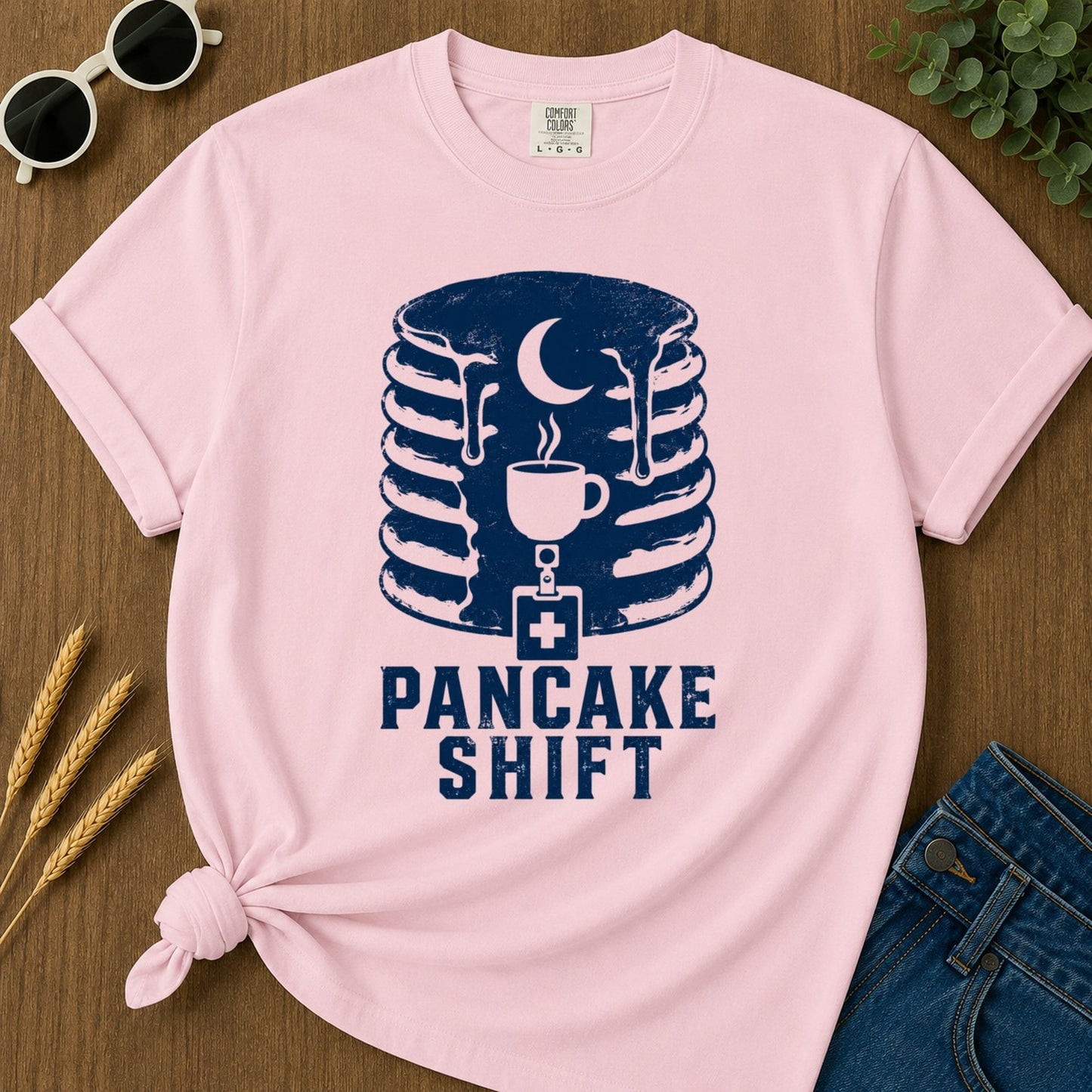 Pancake Shift T-shirt - Blossom Mockup
