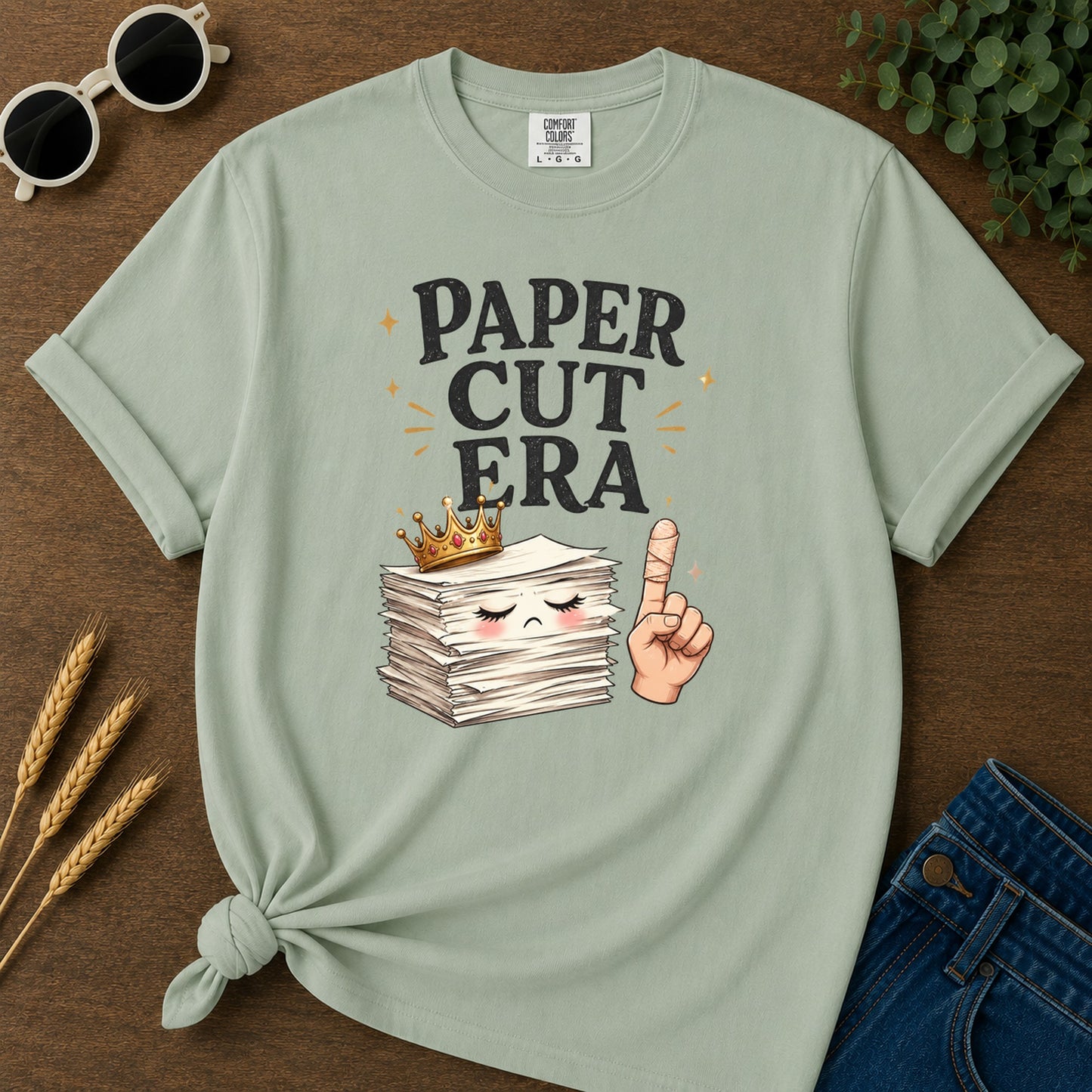 Paper Cut Era T-Shirt - Bay