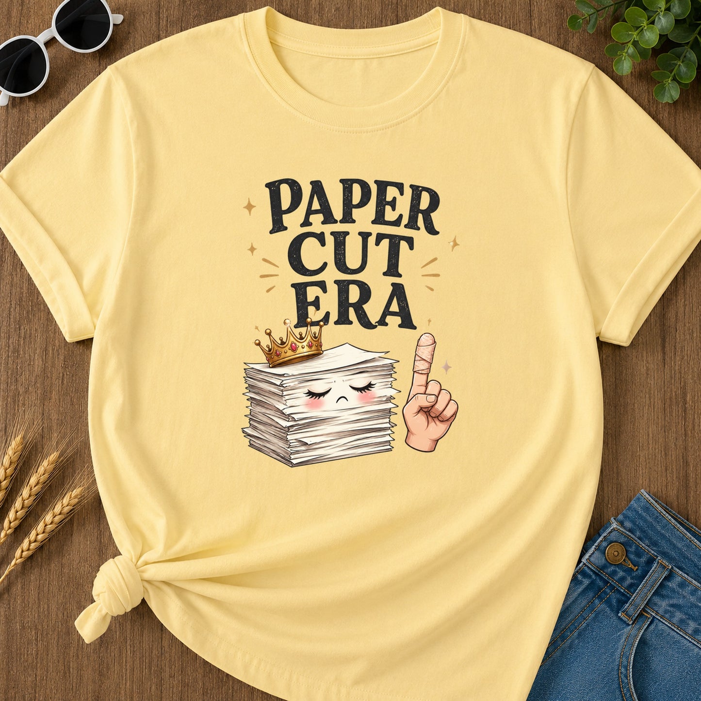 Paper Cut Era T-Shirt - Butter