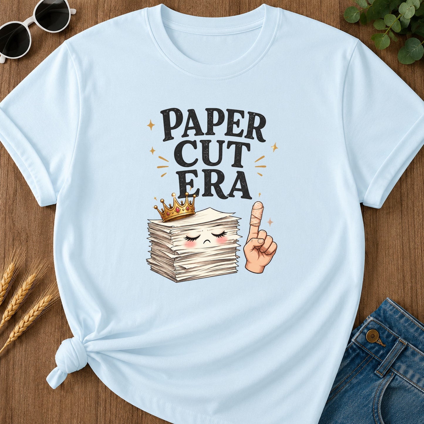 Paper Cut Era T-Shirt - Chambray