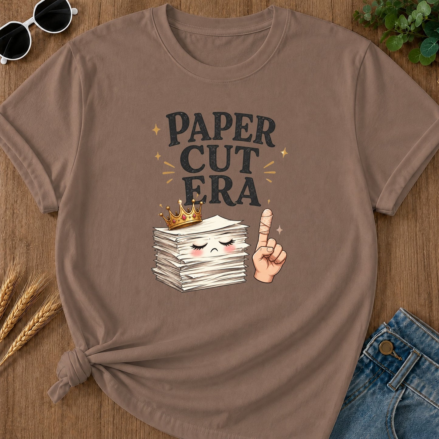 Paper Cut Era T-Shirt - Espresso