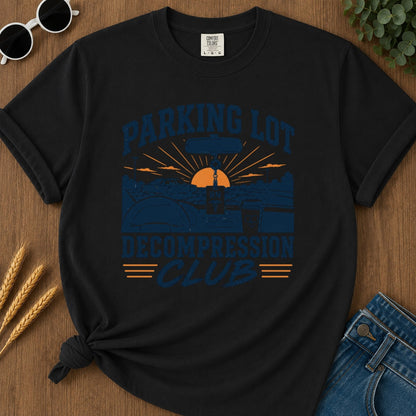 Parking Decompression T-shirt - Black Mockup