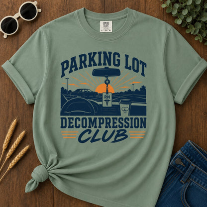 Parking Decompression T-shirt - Light Green Mockup
