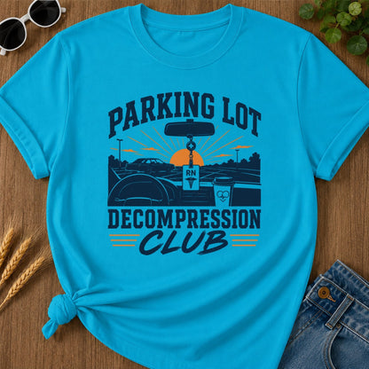 Parking Decompression T-shirt - Sapphire Mockup