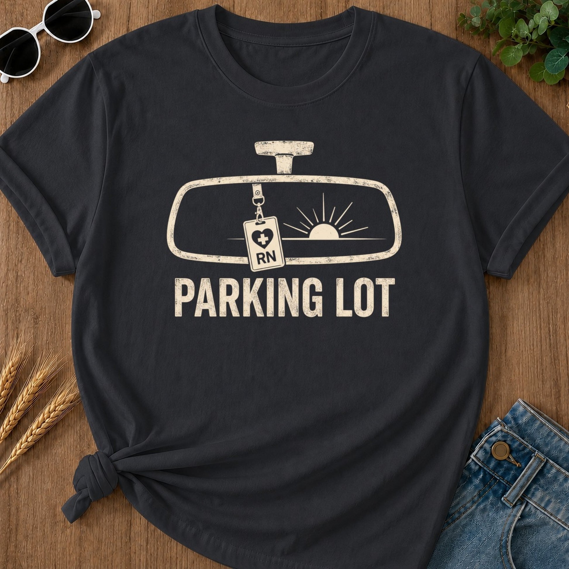 Parking Lot T-shirt - Graphite Mockup