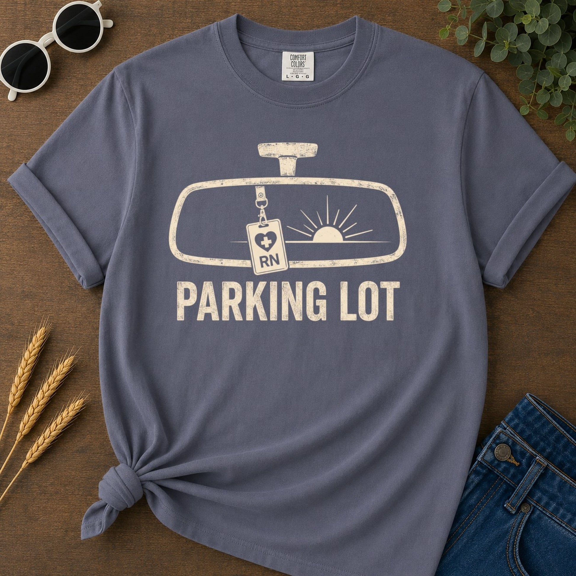 Parking Lot T-shirt - Navy Mockup