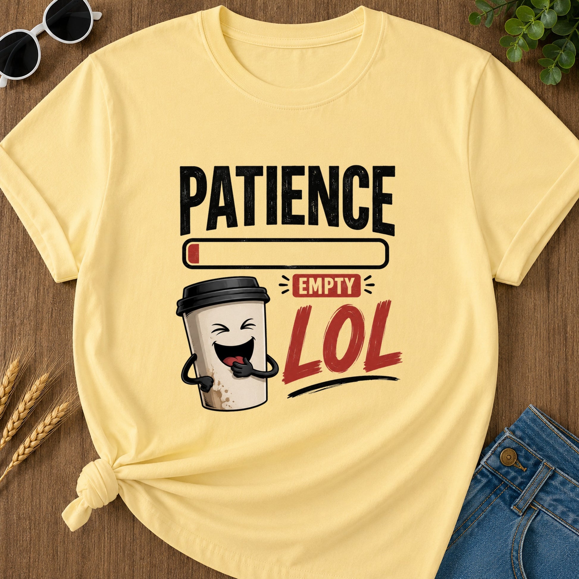 Patience Empty Lol T-Shirt - Butter