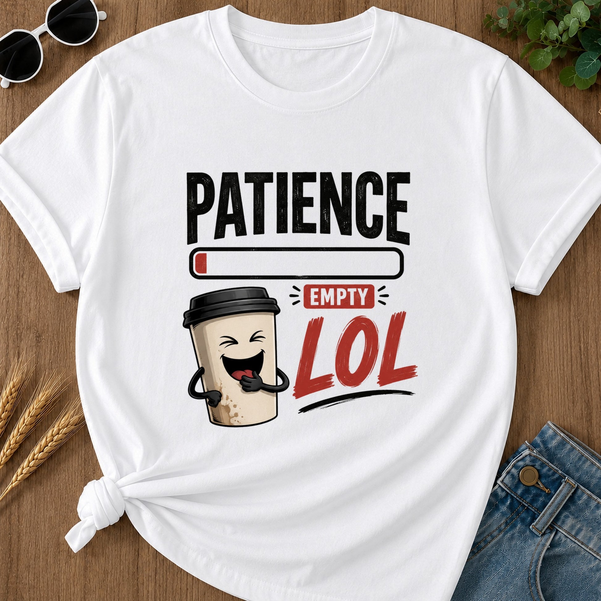 Patience Empty Lol T-Shirt - White
