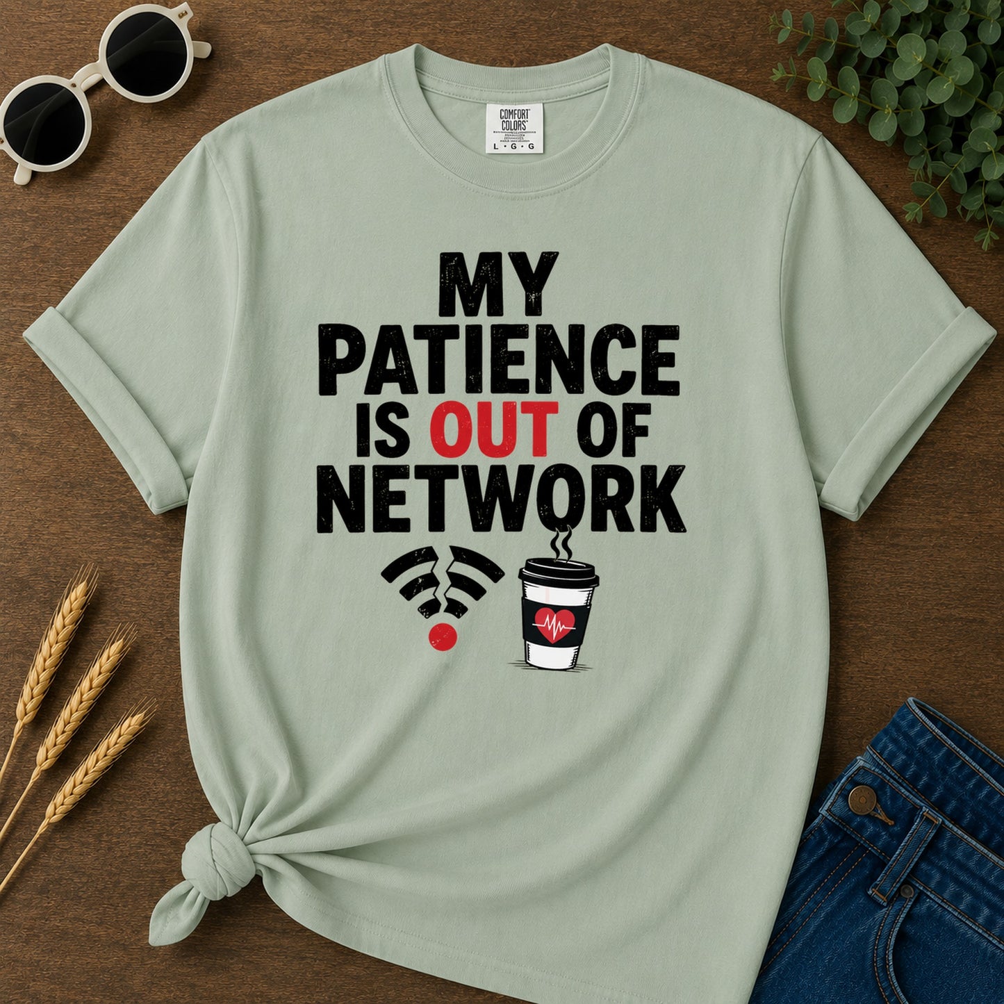 Patience Out Of Network T-Shirt - Bay