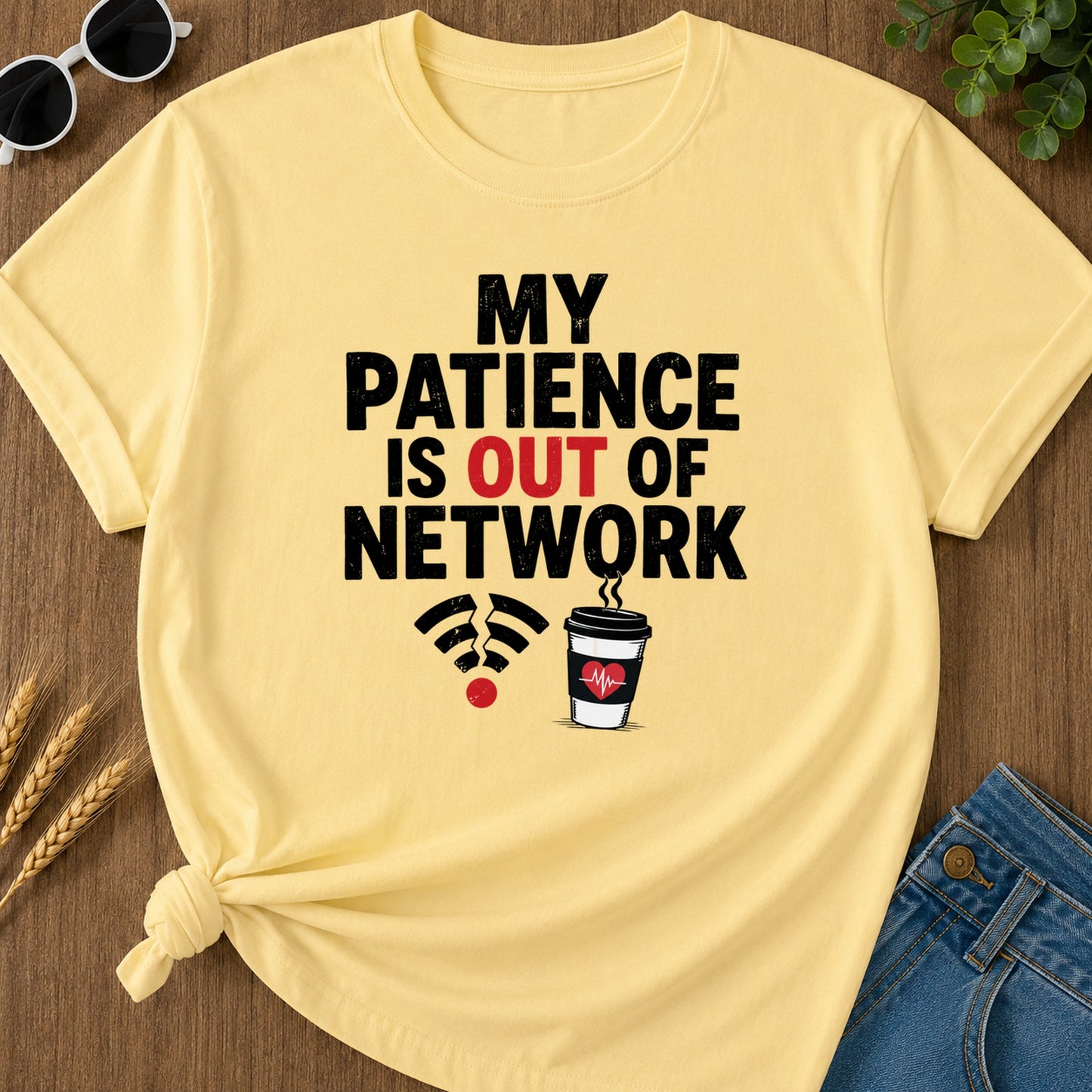 Patience Out Of Network T-Shirt - Butter
