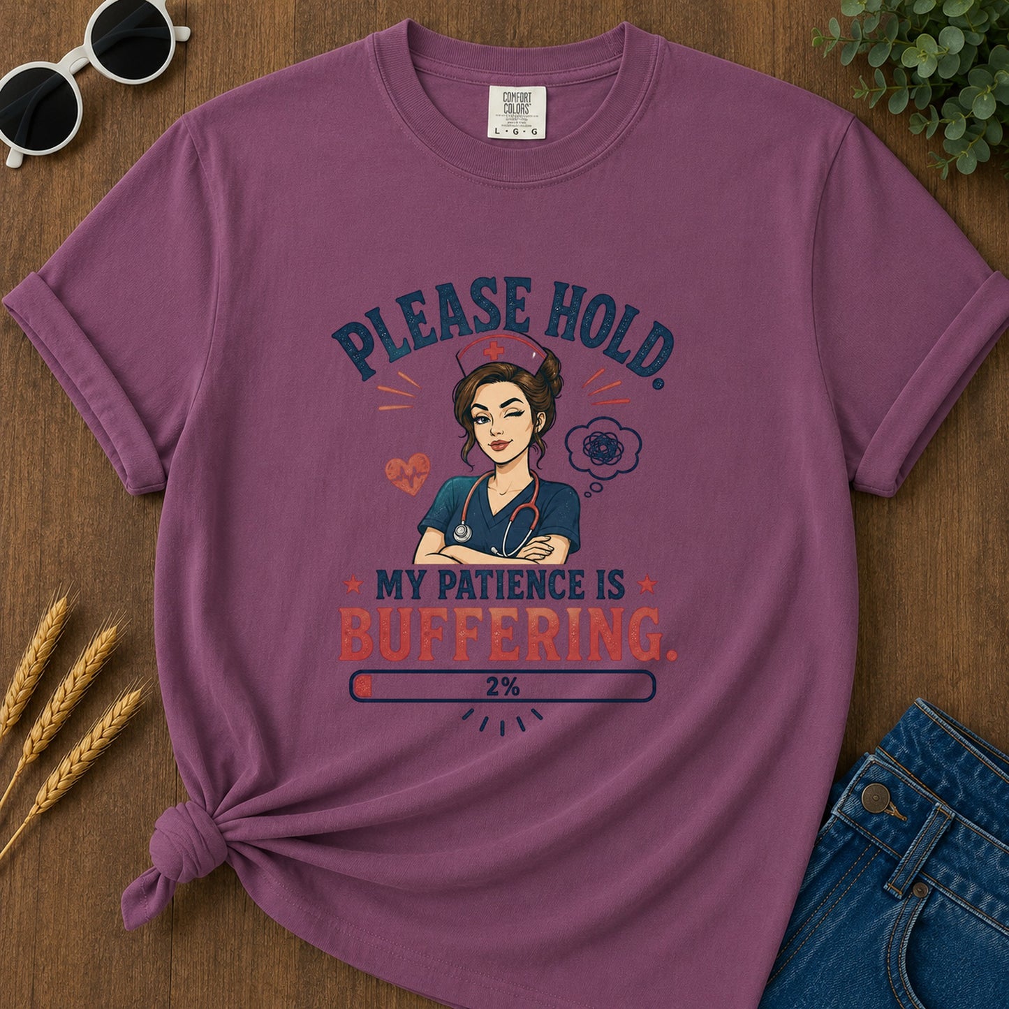 Patience T-Shirt - Berry