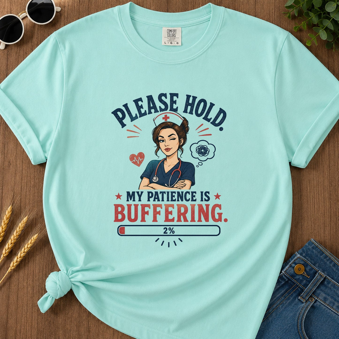 Patience T-Shirt - Chalky Mint