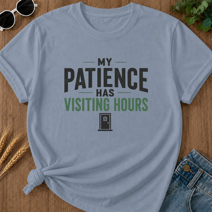 Patience Visiting Hours T-Shirt - Blue Jean