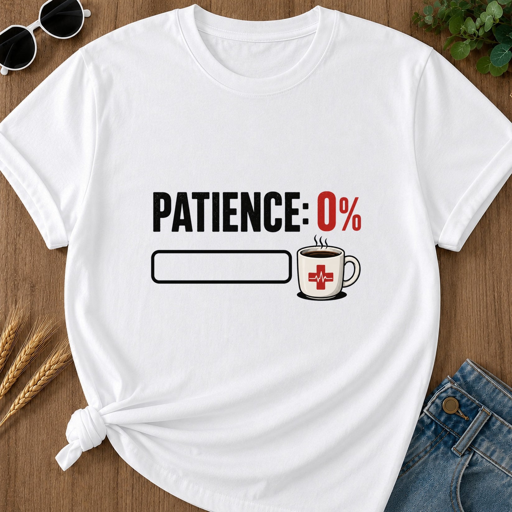 Patience Zero Percent T-Shirt - White