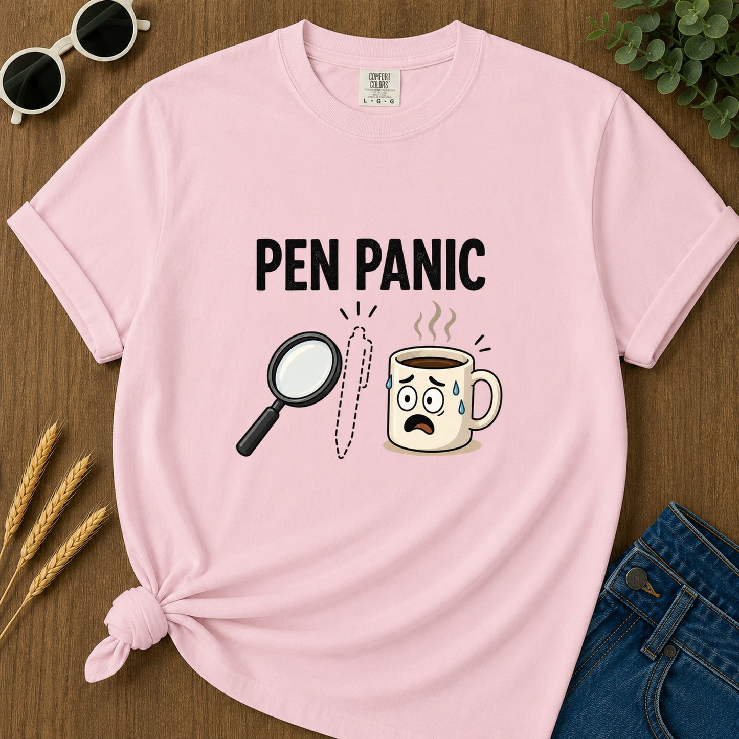 Pen Panic T-Shirt - Blossom