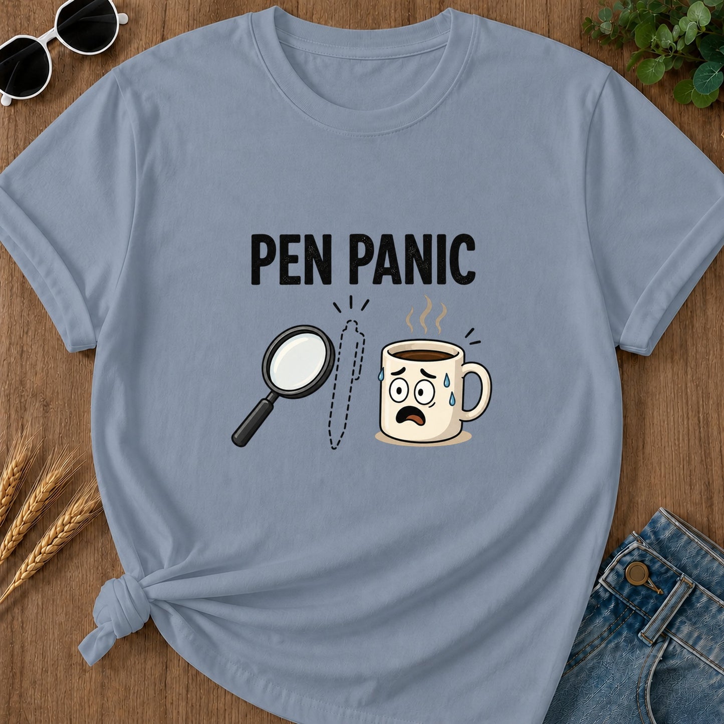 Pen Panic T-Shirt - Blue Jean
