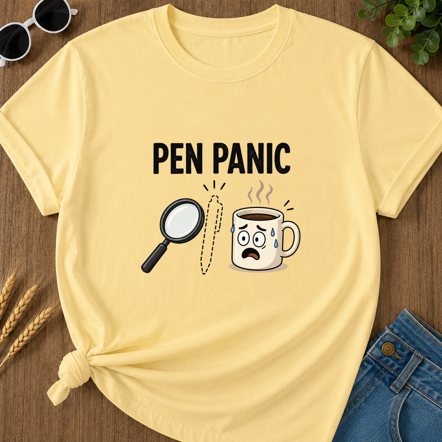 Pen Panic T-Shirt - Butter