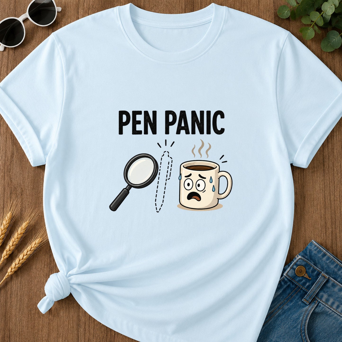 Pen Panic T-Shirt - Chambray