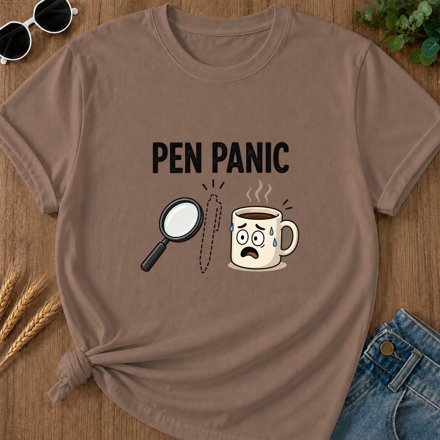 Pen Panic T-Shirt - Espresso