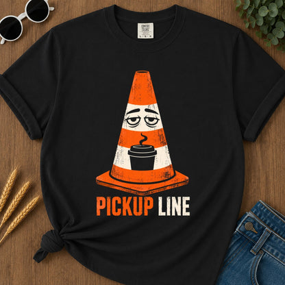 Pickup Line T-shirt - Black Mockup
